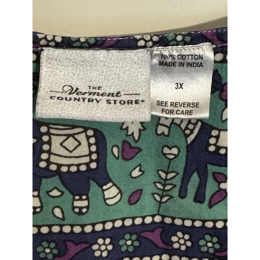 Vintage the vermont country store dress Cotton Muumuu boho prairie ~ Women Sz L - Picture 3 of 10